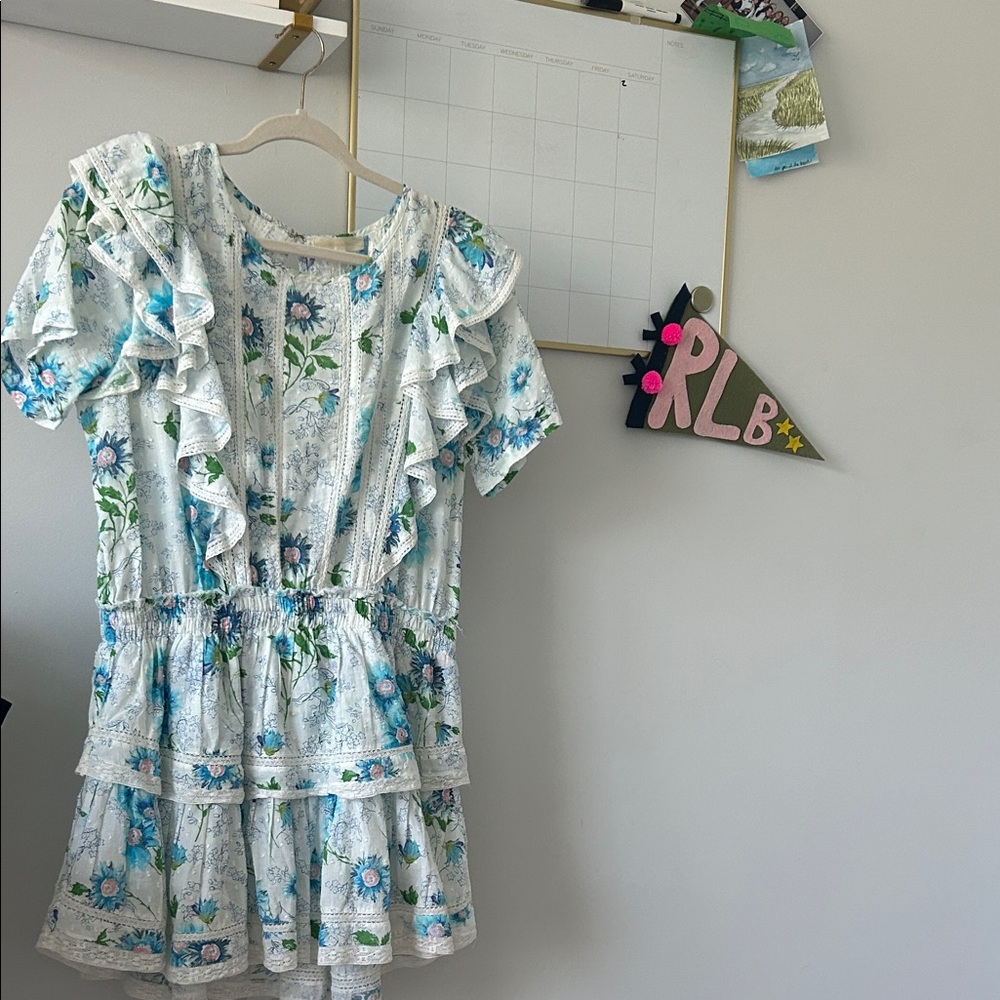 LoveShackFancy Natasha mini dress- Blueberry Cloud